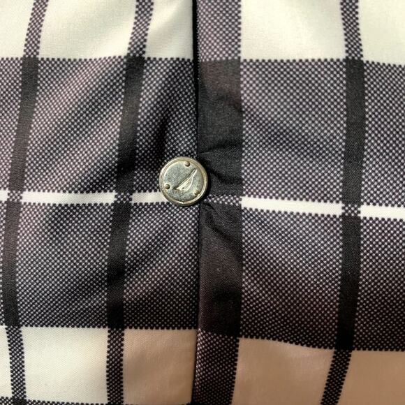 Nautica Checkered Black and White Puffer Vest - Picture 2 of 8